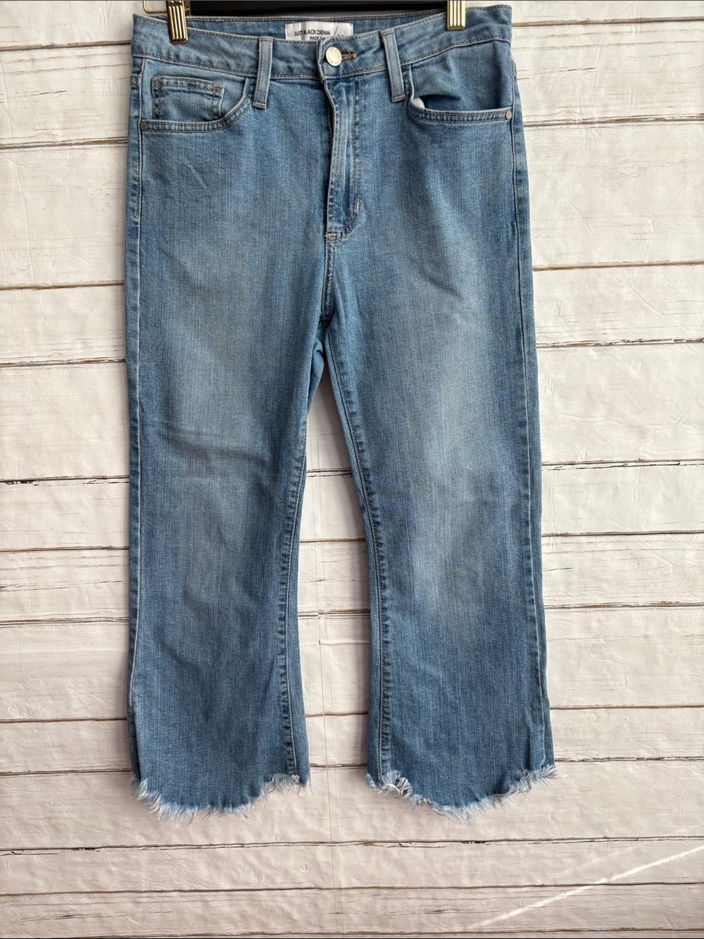 Just Black Denim Wide Leg Cropped Jeans